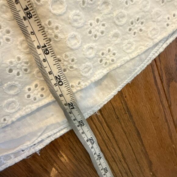 1. State white cotton eyelet puff sleeve blouse small - Picture 7 of 11